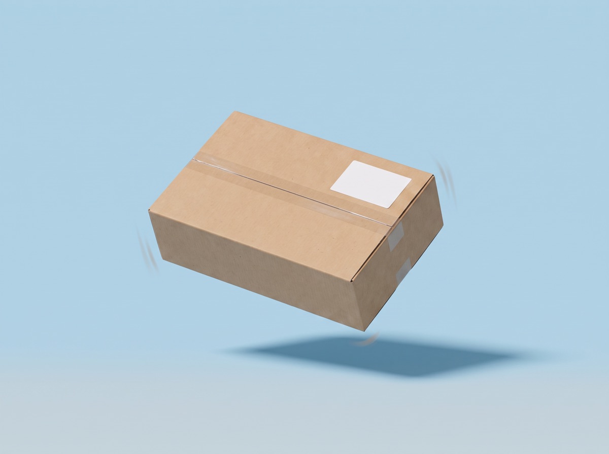 A plain parcel on its way
